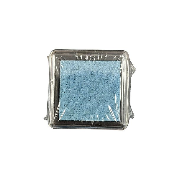 Almofada Para Carimbo em Plástico e Espuma - Carimbeira Azul Apagado - 3,5x3,5cm - 1 unidade - Rizzo