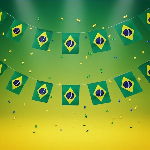 Varal Decorativo - Bandeira do Brasil - 4,5m - 1 unidade - Rizzo