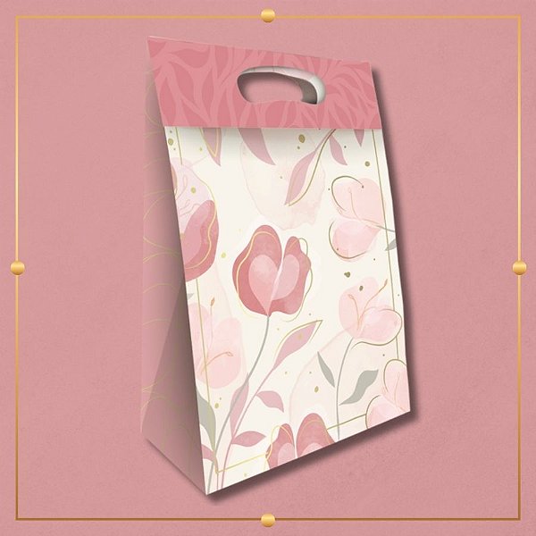 Caixa Surpresa Envelope - Elegance Rose - 22x32x9cm - 5 unidades - Regina - Rizzo