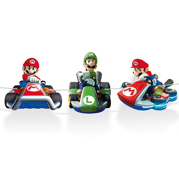 Faixa Decorativa Mario Karts Festa Mario Kart - Cromus - Rizzo Festas