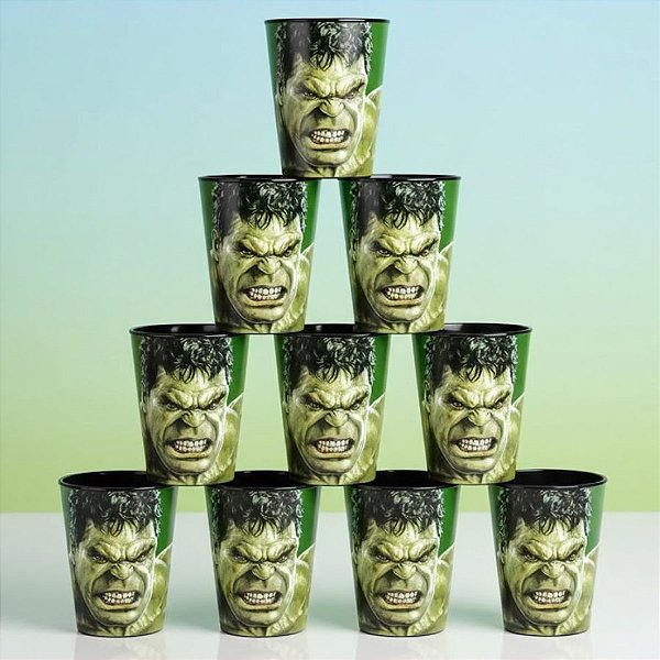 Kit 10 Copos para Lembrancinha - Hulk - 320ml - 1 unidade - Disney Original - Rizzo