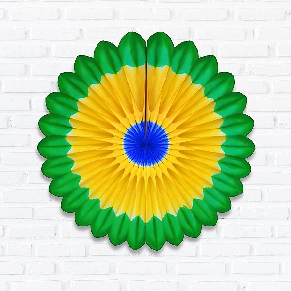 Girassol Decorativo de Papel Seda - Margarida Primavera Bandeira do Brasil - 63cm - 1 unidade - GiroToy - Rizzo