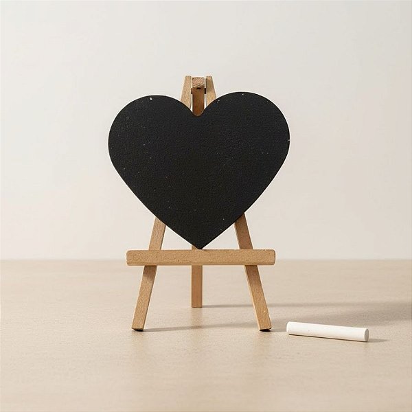 Lousa Decorativa em MDF - Coração - 18x15cm - 1 unidade - Rizzo