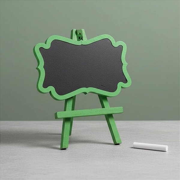 Lousa Decorativa em MDF - Arabesco Verde Claro - 24x20cm - 1 unidade - Rizzo