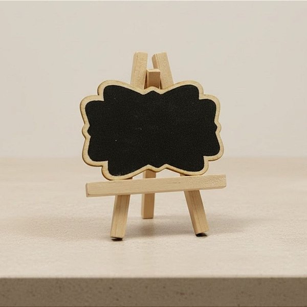 Mini Lousa Decorativa em MDF - Cru - 9x7cm - 1 unidade - Artlille - Rizzo