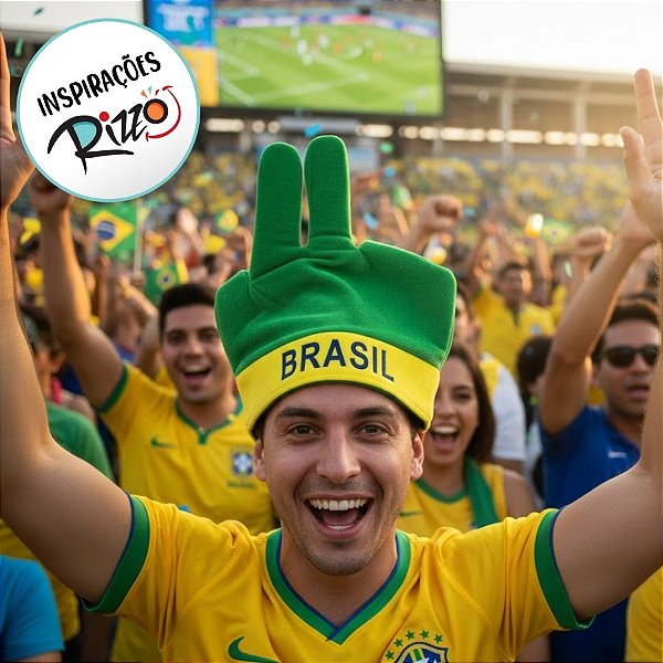 Cartola Brasil - Mão Verde e Amarela - 1 unidade - Rizzo