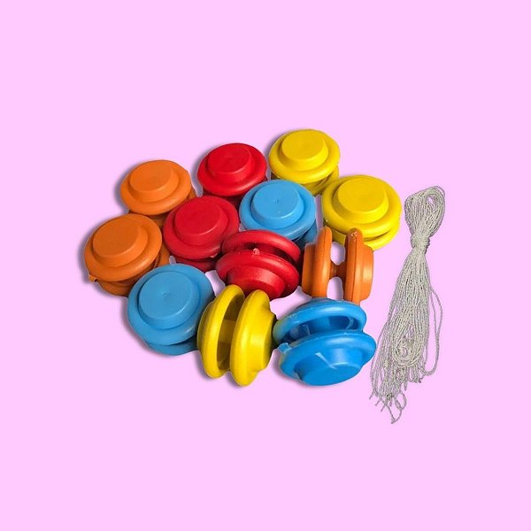 Mini Ioiô Para Lembrancinha Festa - Cores Sortidas - 3cm - 12 unidades - Rizzo