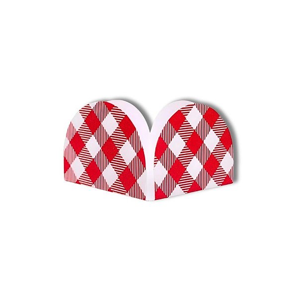 Forminhas para Doces 4 Pétalas - Xadrez Vermelho e Branco - 2,5x3,3cm  - 50 unidades - Nc Toys - Rizzo