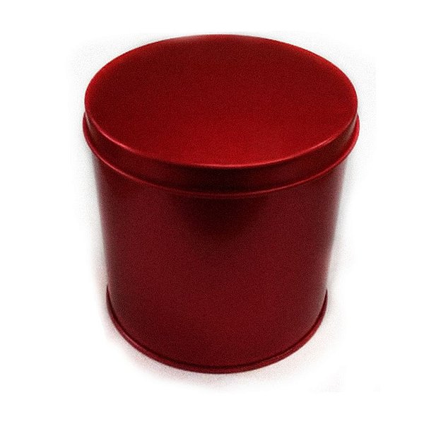 Lata Redonda para Lembrancinha Vermelha - 10 x 10cm - Artegift - Rizzo Embalagens