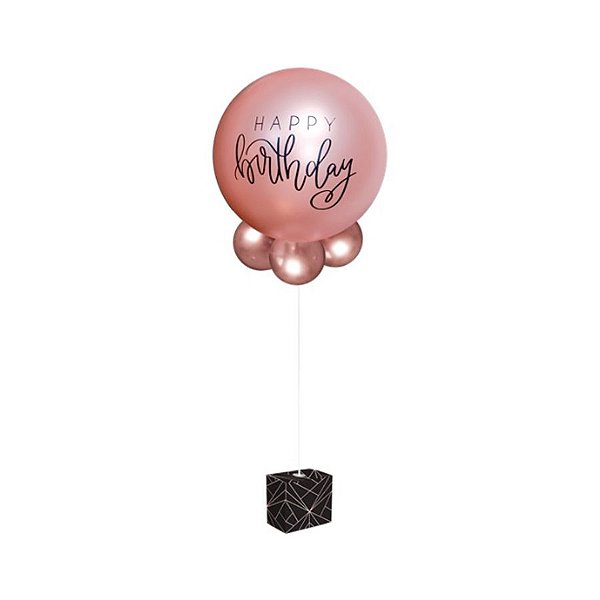 Kit Balões Happy Birthday Festa Rose Gold - Cromus - Rizzo Festas - Rizzo  Embalagens
