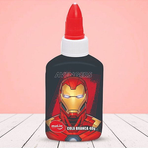 Cola Branca Homem de Ferro - Vingadores - 40g - Disney Original - 1 unidade - Rizzo