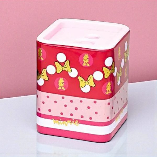 Apontador Duplo - Minnie Mouse - Laço Dourado - 5cm - Disney Original - 1 unidade - Rizzo