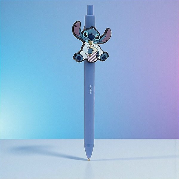 Caneta Stitch Sorvete - Esferográfica Azul - Disney Original - 1 unidade - Rizzo