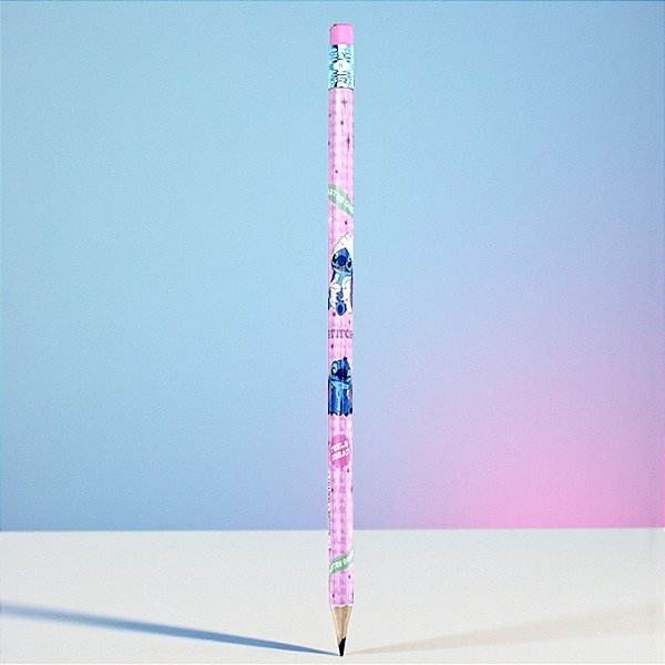 Lápis Stitch - HB Preto - Rosa - Disney Original - 1 unidade - Rizzo