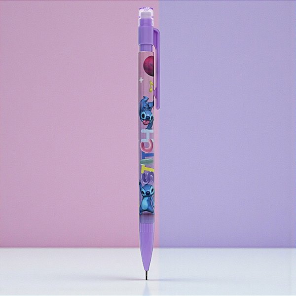 Lapiseira Stitch 0.7mm - Rosa e Lilás - Disney Original - 1 unidade - Rizzo