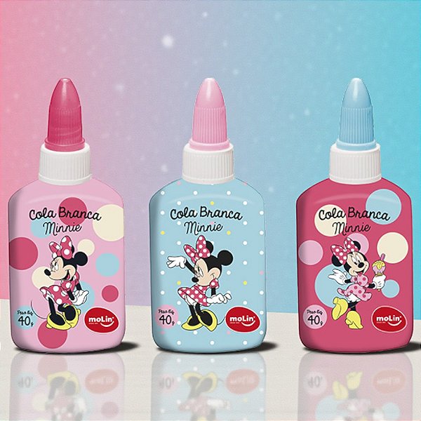 Cola Branca Minnie Mouse - Sortidas - 40g - Disney Original - 1 unidade - Rizzo