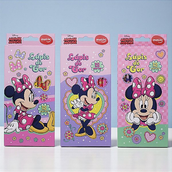Lápis de Cor - Minnie Mouse - 12 Cores - Disney Original - 1 unidade - Rizzo