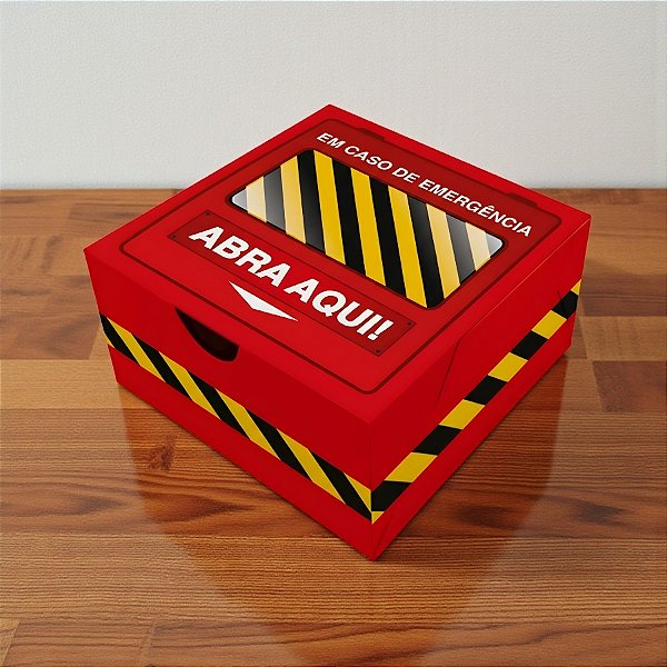 Caixa Para 4 Doces - Humor Vermelha - 9x4,5x9cm - 5 unidades - Regina - Rizzo