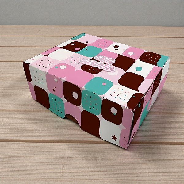 Caixa Para 6 Doces - Doçura Rosa - 4,5x12x9cm - 5 unidades - Regina - Rizzo