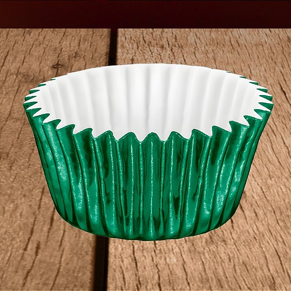 Forminha Laminada para Doces - Verde Escuro - Número 04 - 50 unidades - Regina - Rizzo
