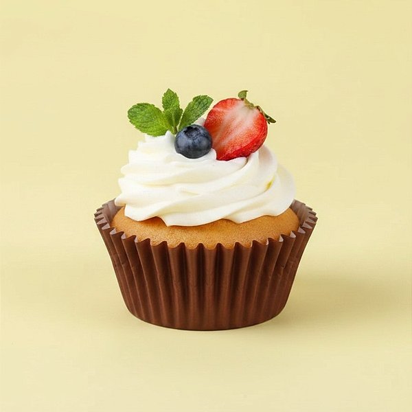 Forminha Para Cupcake Impermeável - Marrom - 5x3,5cm - 45 unidades - Regina - Rizzo