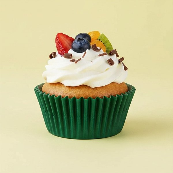 Forminha Para Cupcake Impermeável - Verde Escuro - 5x3,5cm - 45 unidades - Regina - Rizzo