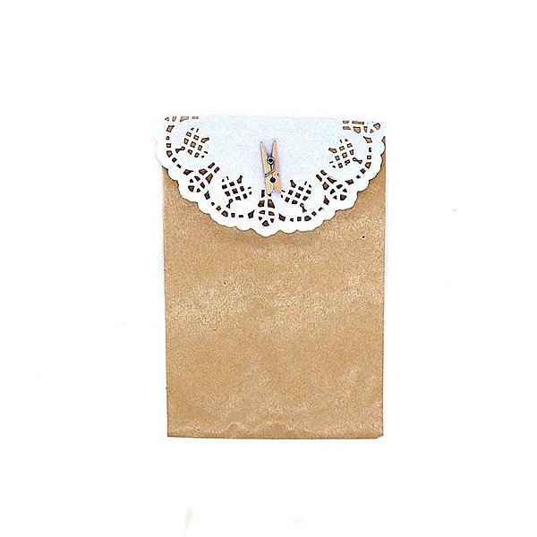 Kit Saco de Papel Kraft M 21cm x 10,5cm - 10 unidades - Rizzo Embalagens