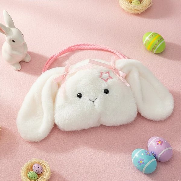 Bolsinha de Páscoa - Coelhinho Branco - 11x30x6,5cm - 1 unidade - Cromus - Rizzo