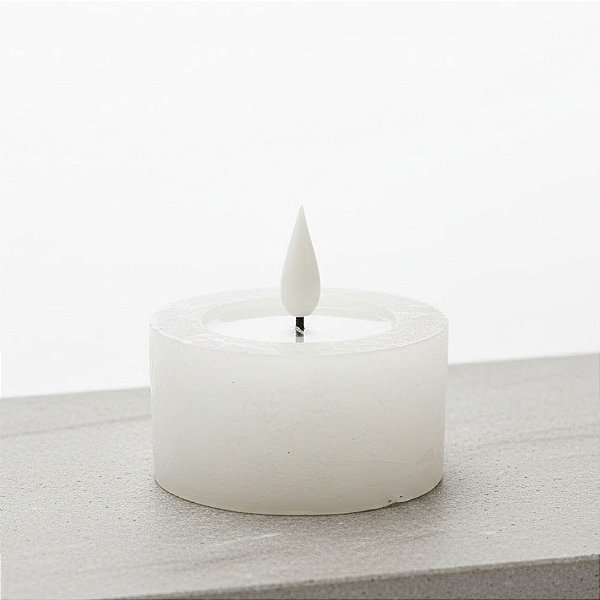 Vela Eletrônica de LED - Branco - 7x7x3,5cm - 1 unidade - Cromus - Rizzo