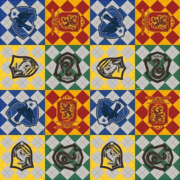 Folha para Ovos de Páscoa Harry Potter - Casas Hogwarts - 69x89cm - 5 unidades - Cromus - Rizzo