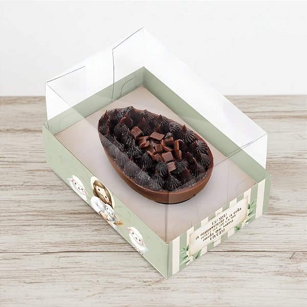 Caixa Para Meio Ovo 50g de Páscoa - Ressurreição - 6 unidades - Cromus - Rizzo