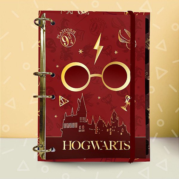 Caderno Argolado - Hogwarts - Harry Potter - 18x25cm - 144 Folhas - 1 unidade - Rizzo