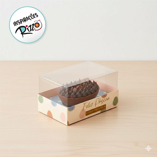 Caixa para Meio Ovo 100 a 150g de Páscoa - Horizonte - Tonal - 6 unidades - Cromus - Rizzo