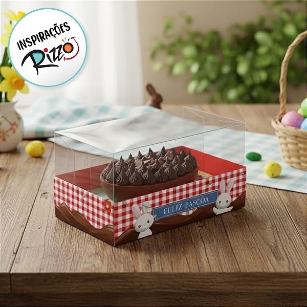 Caixa para Meio Ovo 100 a 150g de Páscoa - Horizonte - Contos de Páscoa - 6 unidades - Cromus - Rizzo