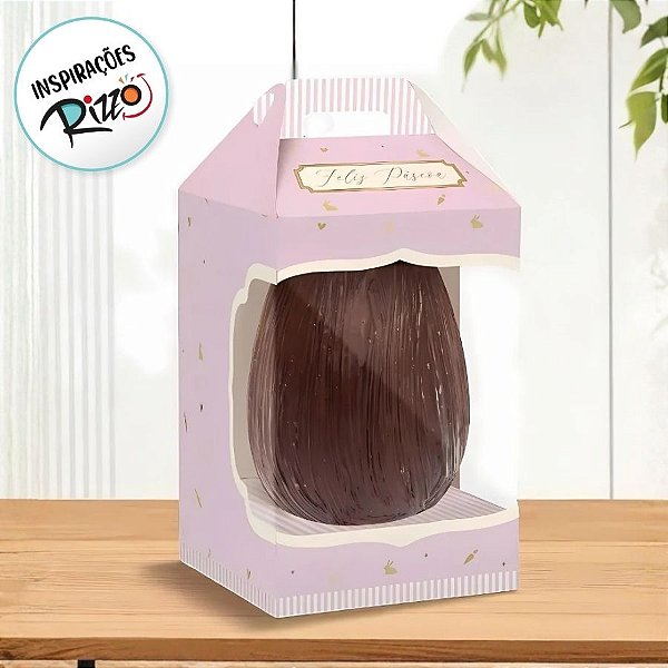 Caixa New Maleta para Ovo de 350g com Visor - Quinn Lílas - 6 unidades - Cromus - Rizzo