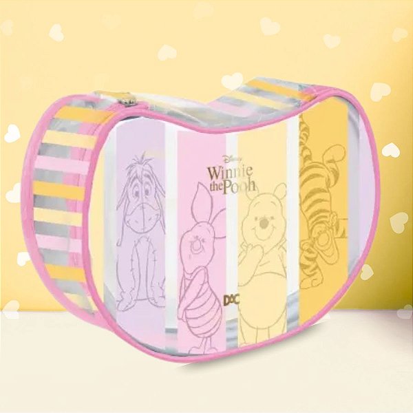 Estojo Simples de PVC com Zíper - Ursinho Pooh - 21x12cm - Disney Original - 1 unidade - Rizzo