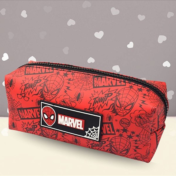 Estojo Simples com Zíper Tratorado - Homem Aranha - 21x8cm - Disney Original - 1 unidade - Rizzo