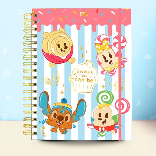 Caderno Smart Univ. Com Folhas Reposicionáveis - Munchlings - 10 Divisórias - 20x27cm - Disney Original - 1 unidade - Ri