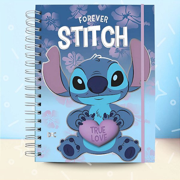 Caderno Smart Univ. Com Folhas Reposicionáveis - Stitch - 15 Divisórias - 20x27cm - Disney Original - 1 unidade - Rizzo