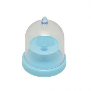 Mini Cúpula em Acrílico com Base Azul 6,5cm - 10 unidades - Rizzo Festas