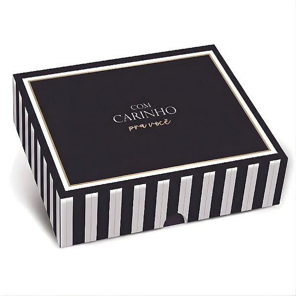 Caixa Retangular Para Presente - Tampa/Fundo New - Maison - 17x13,5x4,5cm - 1 unidade - Cromus - Rizzo