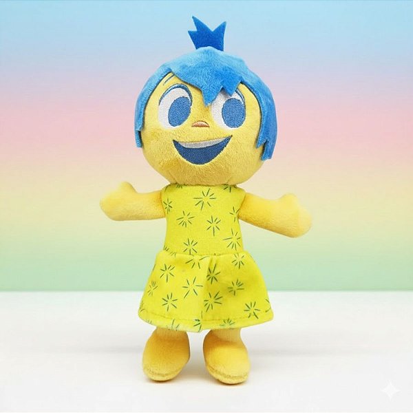 Brinquedo Squish Pelúcia - Alegria - Divertidamente - 18cm - Disney Original - 1 unidade - Rizzo