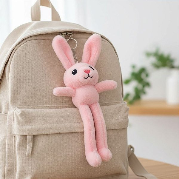 Chaveiro Coelho de Pelúcia - Rosa - 27x12x4cm - 1 unidade - Rizzo