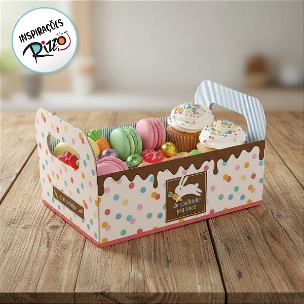 Caixote de Papel Cartão - Jump - Do Coelhinho Pra Você - 25x19x10cm - 1 unidade - Cromus - Rizzo