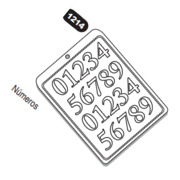Forma de Acetato Simples - Números - Ref.1214 - Crystal - Rizzo Confeitaria