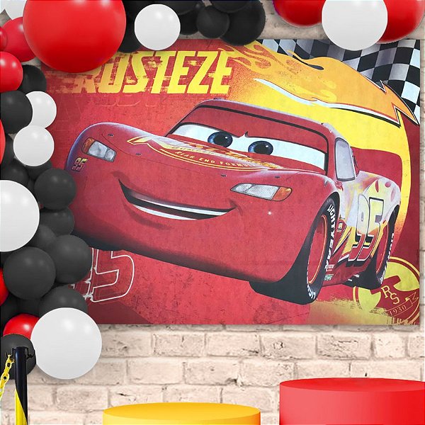 Painel TNT Carros - 140x103cm - Disney Original - 1 unidade - Rizzo