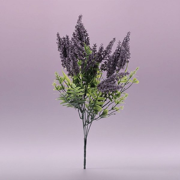 Buque Flor Permanente - Lavanda - Roxo - 38cm - 1 unidade - Cromus - Rizzo