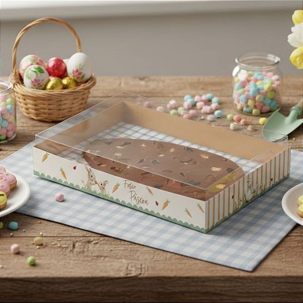 Caixa Para Ovo Tablete de 500g - Páscoa Lovely Garden - G 20,5x13,5x3cm - 6 unidades - Cromus - Rizzo
