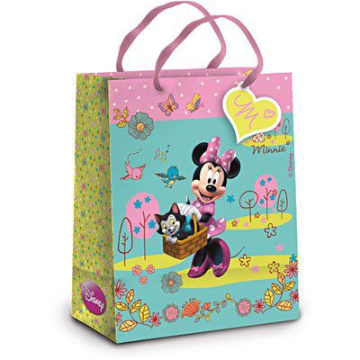 Sacola de Papel Minnie Rosa PP 13cm x 14cm x6cm - 10 unidades - Cromus - Rizzo Festas