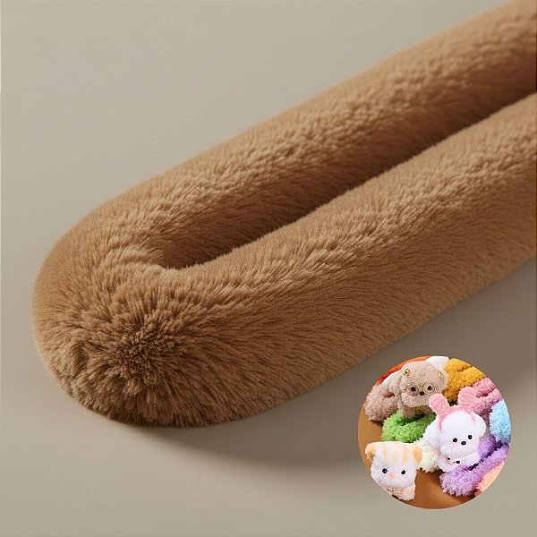 Haste de Chenille de Pelúcia Lisa 101cm - Bege - 1 unidade - Art Montagem - Rizzo